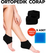 Resim Skygo 2li Topuk Dikeni Silikon Tabanlı Ortopedik Çorap Ağrı Azaltıcı Çatlak Nasır Ayak Destek Çorapları 