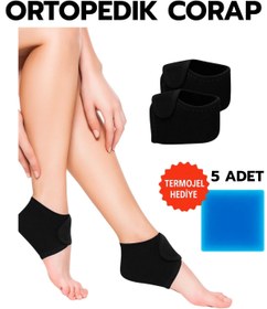 Resim Skygo 2li Topuk Dikeni Silikon Tabanlı Ortopedik Çorap Ağrı Azaltıcı Çatlak Nasır Ayak Destek Çorapları 