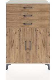 Resim Hyperion Dolap 3 Çekmeceli 2 Kapaklı 88x44x134 Aytaşı-çam Aytaşı 