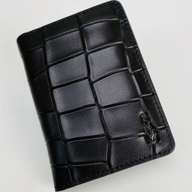 Resim Hakiki Deri Minimal Kartlık/kartvizitlik Siyah Kroki 