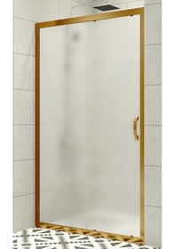 Resim Durul Duşakabin Ön Cephe Altın profil 5Mm Buzlu Cam H:190 Buzlu 