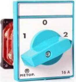 Resim Metop Mt028 16A 2 Fazlı Kutup Değiştirici Şalter 1-0-2 