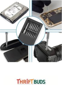 Resim Genel Markalar Özel Üretim Mıknatıslı Kaliteli Gözlük Laptop Saat Mini Tamir Plastik Kutulu 25 Parça Tornavida Seti 