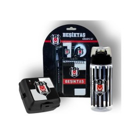 Resim Beşiktaş Taraftar 4 Bölmeli Beslenme Kutusu Çizgili 500 Ml Matara Kırtasiye Seti Siyah - Beyaz 