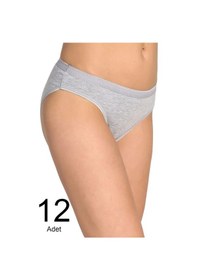 Resim Çorap Hediyeli 0635 Suyolu Bikini Kadın Bikini 12 Adet Gri 