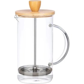 Resim Braventa Collection Cam French Press - Isıya Dayanıklı, Bambu Kapaklı, Paslanmaz Çelik Filtreli, Şık ve Dayanıklı Kahve 
