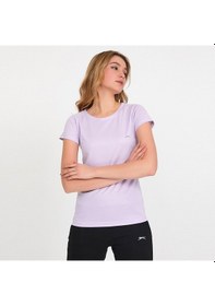 Resim Slazenger RELAX IN Kadın Slim Fit Mor Tişört 