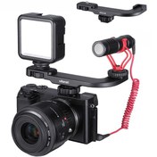 Resim Ulanzi Pt-8 Cold Shoe Bağlantılı Telefon Dslr Vlog Bracket Ulanzi