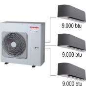 Resim Toshiba 3m Haori Multi Klima 9.000+9.000+9.000 Btu/h(GRİ) 
