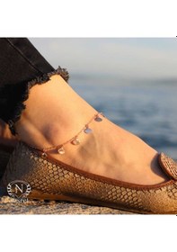Resim Nusret 925 Ayar Rose Gümüş Göz Model Halhal Rose Gold 