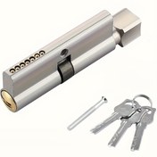 Resim 1/2 Adet Avrupa Standart Yüksek Kaliteli Bakır Çekirdekli Kulp Kilidi, 3 Anahtar Dahil, 70mm Uzunluk, Mat Kaplama, Ev ve Standart Kapılar İçin 