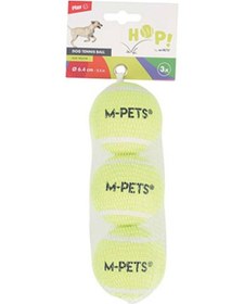 Resim M-pets Hop Tenis Topu Köpek Oyuncağı Sarı 3lü 6,4 Cm 244-50055.02 