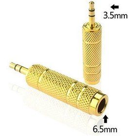 Resim Ti-Mesh Gold 6.35Mm Dişi 3.5 Erkek Çevirici 