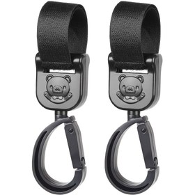 Resim 2 Çocuk arabası kanca - PVC kapalı, çantalar ve bebek bezi paketleri için tasarlanmış - yüksek manzaralı döner araba askıları - alışveriş çantaları için uygun çok fonksiyonlu kanca - yeni ebeveynler için mükemmel hediye 