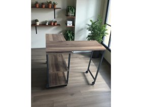 Resim Sabaz Home Çok Amaçlı 360° Dönebilen Koltuk ve Ofis Sehpası - Tekerlekli Laptop Masası - 360° Yan Sehpa 