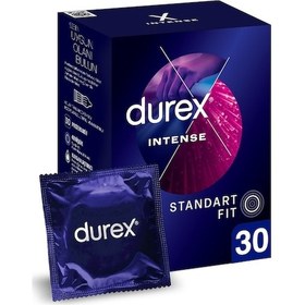 Resim Durex Intense Uyarıcı Jelli ve Tırtıklı Prezervatif 30'lu 