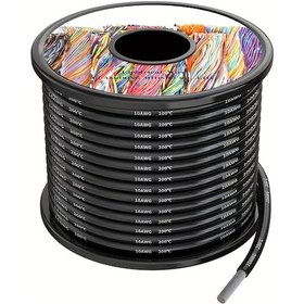 Resim Chuangyinshop Enbohao 10awg 25ft Silikon Elektrik Kablosu Lehimli Bakır Esnek Yüksek Sıcaklık Dirençli 