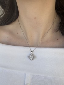 Resim Gümüş Yonca Kolye 