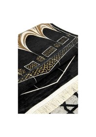 Resim Kabe Desenli Ultra Plus Siyah Şönil Seccade 2 