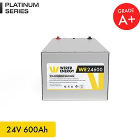 Resim WERER ENERGY 24V 600Ah LiFePO4 Platinum Series Bluetooth'lu Lityum Demir Fosfat Akü 