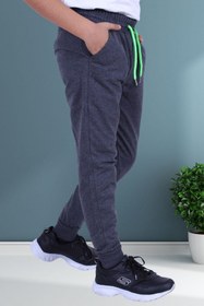 Resim FYK COLLECTİON Fosforlu Cepli Yazı Baskılı Çocuk Eşofman Altı 