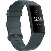 Resim Xdfind 18mm Gümüş Renk Toka Tpu Bilek Kayışı İzle Bandı Fitbit Charge 4 / Charge 4 Se / Charge 3 / Charge 3 Se, Boyut: S Rock Teal 