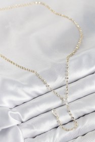Resim NETWORK ART Pirinç Zirkon Taşlı Gold Renk Kadın Y Kolye - Lisinya 