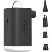 Resim Reedark Siyah Taşınabilir Elektrikli Hava Pompa, 4 Uçlu, Şarjlı Batarya, Led Işık, Infla/defla Fonksiyonu, Kamp-aqua Malzemeleri İçin 