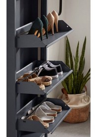 Resim Üçlü Metal Ayakkabılık Premium Antrasit Antrasit 