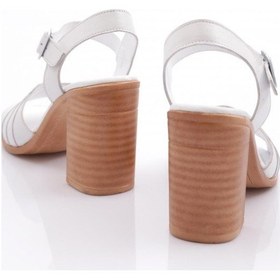 Resim Dgn 1830 Kadin Topuklu Sandalet 1830-2497-R0198 Beyaz 