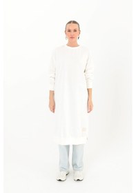 Resim Kadın Basic Uzun Tunic Ekru 
