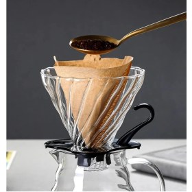 Resim Ily Black Jasmine Cam Kahve Demleme Seti 