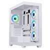 Resim BitFenix Ceto Premium White 850W 80+ Bronze PSU 4x120 MM ARGB Fan ATX Temperli Cam Beyaz Gaming (Oyun 