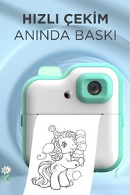 Resim Umut Matbaacılık Cmr15 Mavi Dijital Video Fotoğraf Çocuk Kamerası Anlık Termal Resim Kağıt Baskılı Yazıcı 