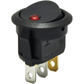 Resim Yuvarlak Nokta Işıklı Anahtar Kırmızı 220v 3p - 20 Adet 