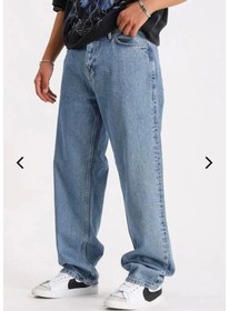 Resim Erkek Mavi Baggy Pantolon Mavi 