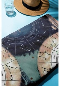 Resim Dijital Baskı Plaj Deniz Havlusu Astroloji Desenli Peştamal Hvl0056 Renkli 