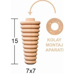 Resim Torna Ayak 15Cm Doğal Ağaç Ft18 