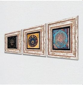 Resim Pinecone Stone Yaşam Çiçeği, Hayat Ağacı, Nazar Taş Duvar Tablosu - Çerçeveli Taş Tablo - Dekoratif Duvar Sanatı - Modern Ev ve Ofis Duvar Dekoru K3-159 