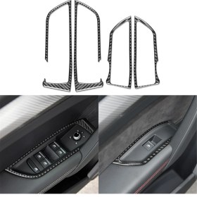 Resim Luenaarry Pencere Kaldırma Anahtarı Düğme Paneli Kapağı Iç Döşeme Çıkartması Için (Yurt Dışından) 