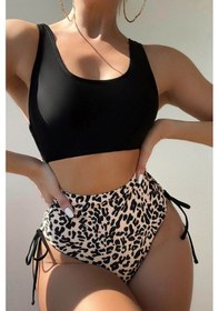 Resim Angelsin Leopar Yanlardan Büzgü Ayarlama Detaylı Bikini Altı 001 