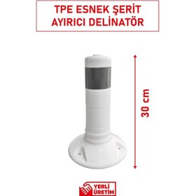 Resim 22024 Tpe S Şerit Ayırıcı Esnek Delinatör 30 Cm Kompakt Boyutlu Trafik Yönlendirme Butonu 