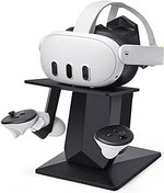 Resim alcopanda VR Stand Accessories Compatible with Meta Quest 3/Meta Quest 2, Headset Display Holder and Controller Mount Station, with More Stable and Heavy Base 