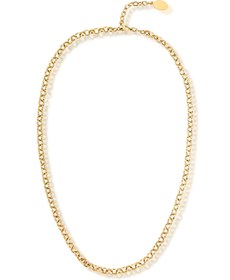 Resim Petite Ninon Pompadour Oval Sarı Charm - Sarı / Altın Kaplama / 60cm Zincir Kolyeli 