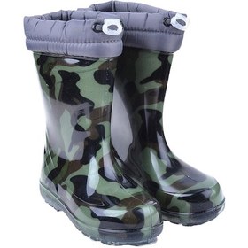 Resim Serabian Pf-580 Haki Termal Kürklü Erkek Çocuk Çizme Bot Ayakkabı Haki 