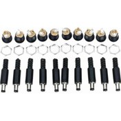 Resim 10 Set Dc Power Jak Erkek Fiş + Dişi Vidalı Soket 2.1Mm Set 