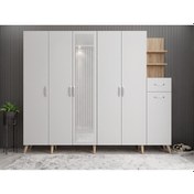 Resim Açelya Portmanto Vestiyer M7-210 Cm Meşe-Beyaz 