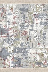 Resim On The Clouds Batik Desenli Renk Geçişli Dijital Baskı Yıkanabilir Kaymaz Taban Salon Halısı ve Yolluk MEG1538G, 130 x 180 