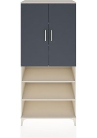 Resim Hyperion Dolap 5 Raflı 2 Kapaklı 88x44x195 Aytaşı-antrasit Aytaşı 