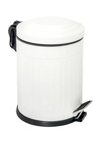Resim 12 Lt Vintage Pedallı Çöp Kovası Beyaz 